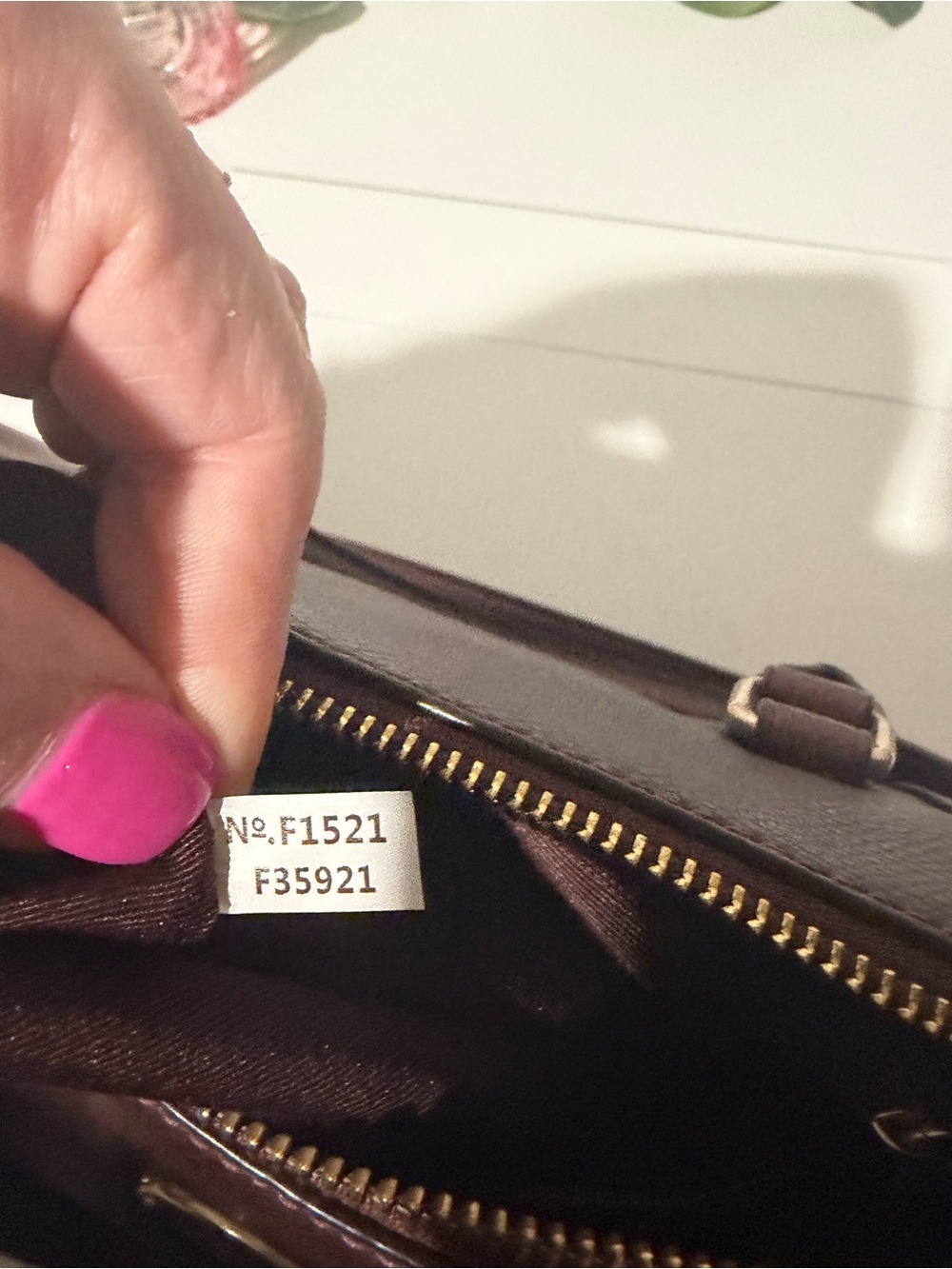 Coach Metallic Burgundy Leather Satchel with Gold Hardware and Detachable Strap - Picture 7 of 13